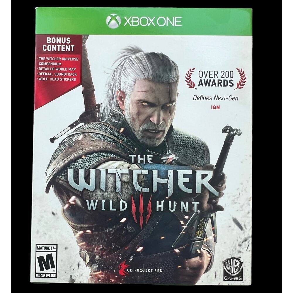 The Witcher: Wild Hunt For Xbox One - With Map and Soundtrack CD Disc Microsoft